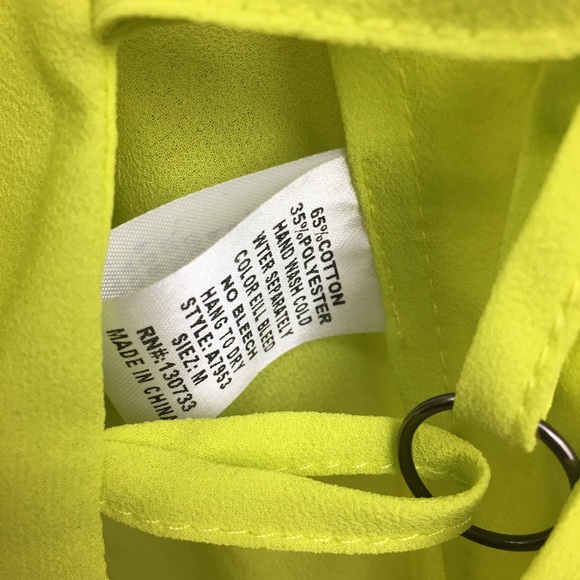 Umgee Lime Green Hi-low Side Cutout Tank Top Sz M - Picture 8 of 8